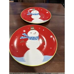 Target Home Holiday 08 Snowman Be‎ Merry  Dinner Plate  11.25"